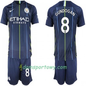Koszulka Manchester City Gundogan 8 Dziecięcy Wyjazdowe Koszulki Piłkarskie 2018-2019 Krótki Rękaw